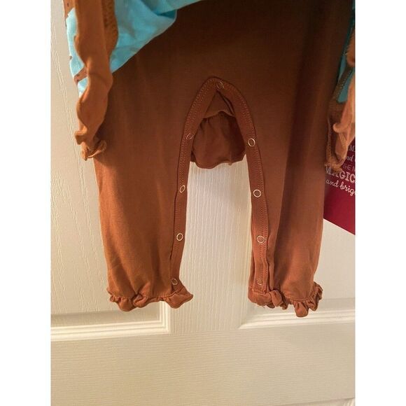 Kickee Pants Holiday Long Sleeve Dress Romper Christmas Cookies Size 3-6 Mos NWT - Picture 4 of 9